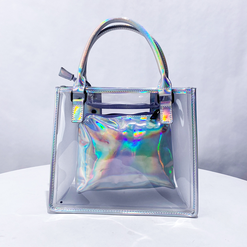 Women Bags On Sale - 女性のための透明な合成皮革バッグ,高級デザイナーハンドバッグ,ビーチバッグ,ショルダーバッグ,クロスボディレーザー,新しいファッション,2020
