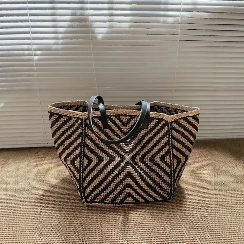 Women'S Raffia Bags - 特大サイズのラフィア素材を使用したトートバッグ。女性向け、手作り、夏のビーチに最適な編み込みハンドバッグ。天然素材、2026年春の新作。