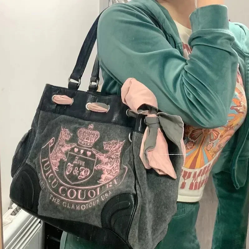 Women Bags 2026 Trends - 2026 Y2K 女性ヴィンテージレトロシックな刺繍ハンドバッグレディース大容量トートバッグガールショッピングショルダーバッグ女性の財布