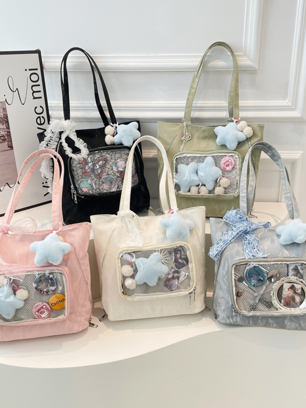 Women'S Young Bags - キュートなプリンセススタイルのデュアルバックバッグ、シンプルなシングルショルダーバッグ、柔らかなPUレザーのトートバッグ、若い女性向けのカジュアルな無地バッグ