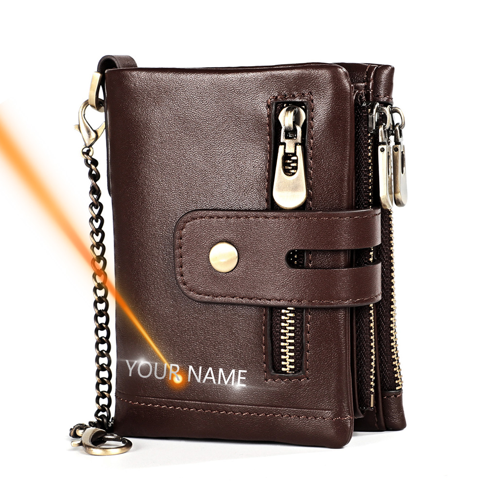 ショートファッション若い男性女性財布 2020 名前彫刻本物 - Women'S Young Bags のレビューと価格