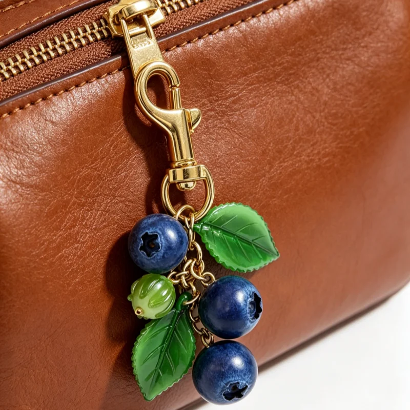 ミニサイズの可愛らしいレジン製ブルーベリーのキーチェーンオー - Women'S Young Bags のレビューと価格