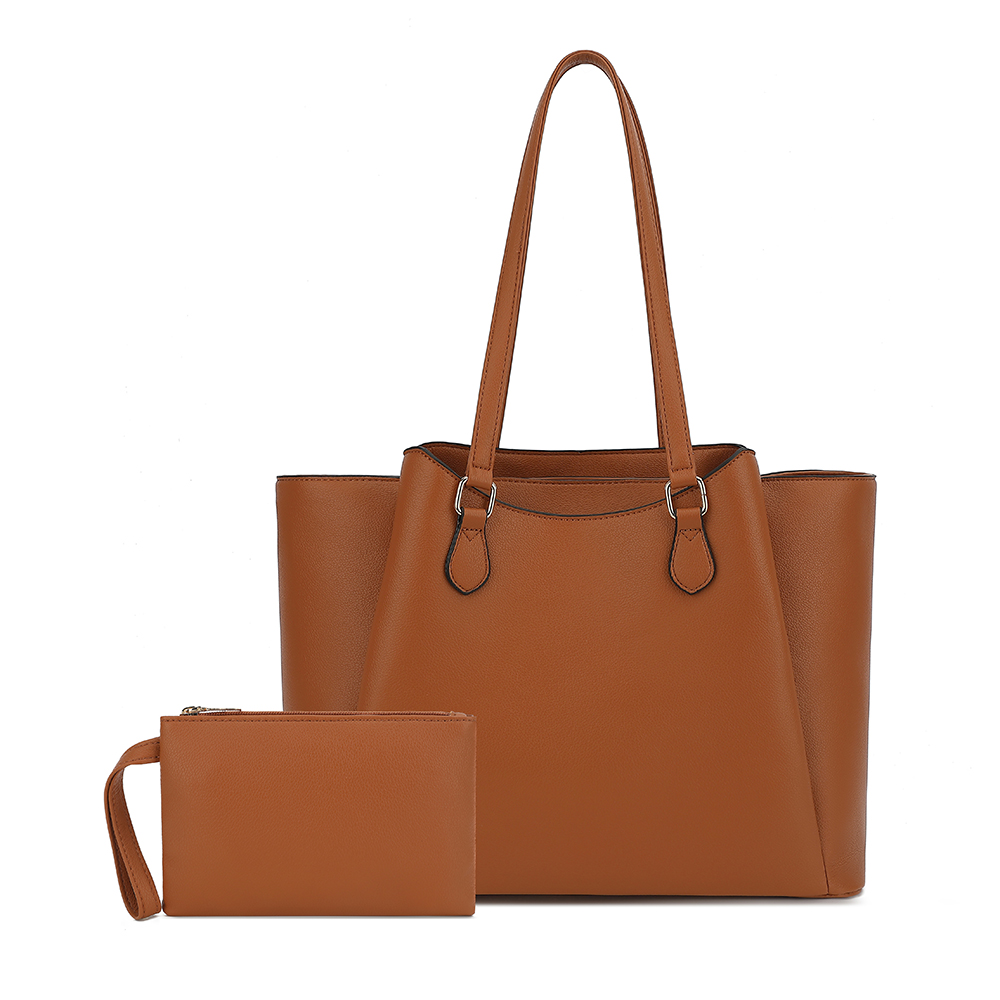 女性用トートバッグ、ポーチ付き大型PUレザーショルダーハンド - Women Hand Bags For Office のレビューと価格