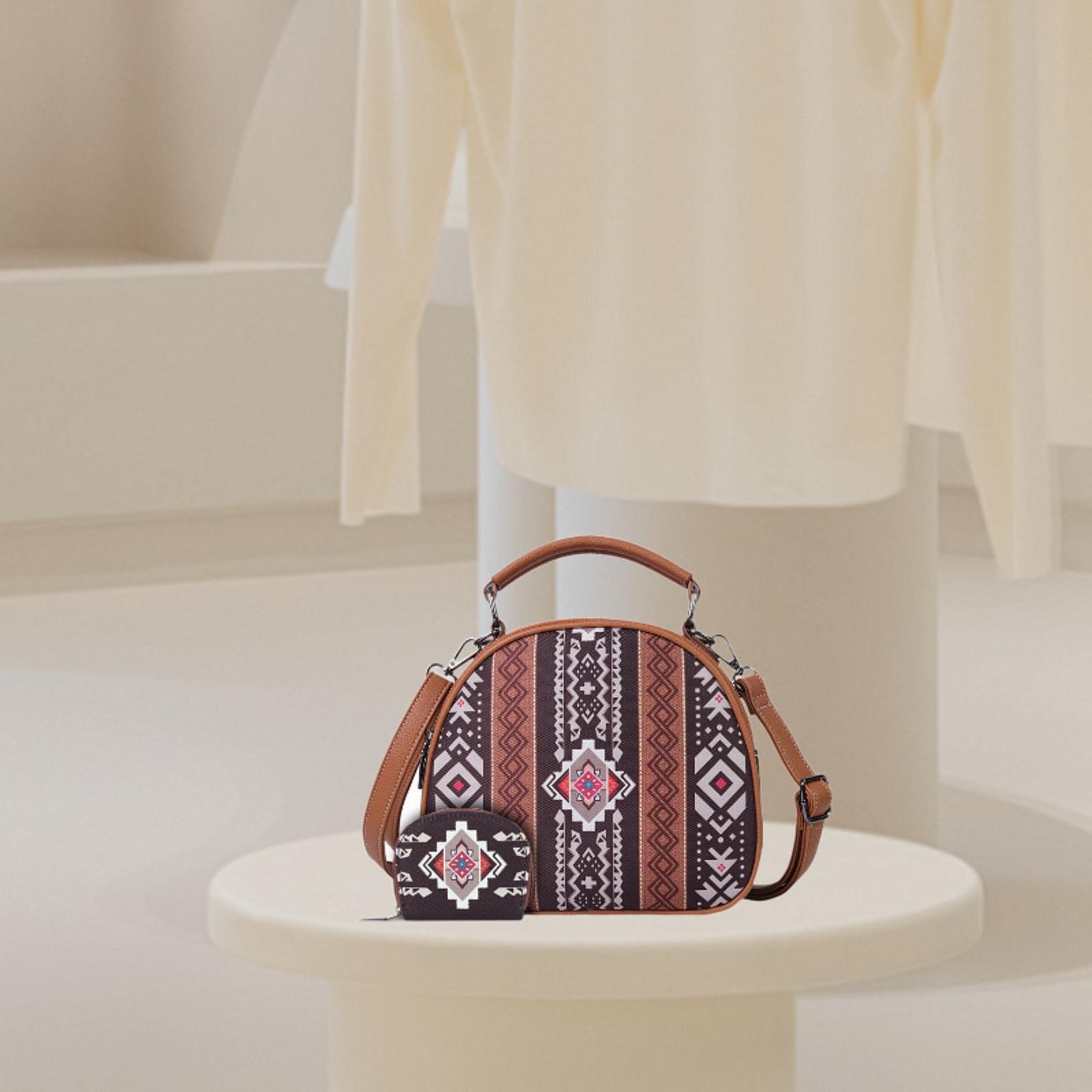 ボヘミアン柄の女性用ハンドバッグ。キャンバス素材で、スタイリ - Women'S Bags Handbags のレビューと価格